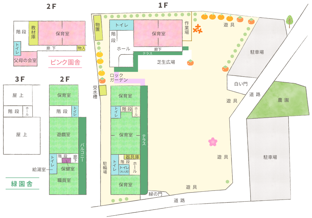 つるまき幼稚園　見取り図