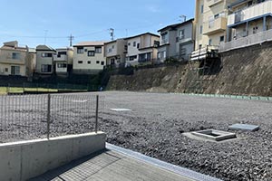 駅近くの臨時駐車場