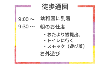 つるまき幼稚園の一日のスケジュール