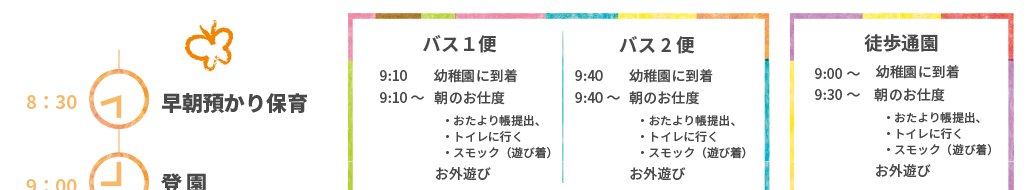 つるまき幼稚園の一日のスケジュール